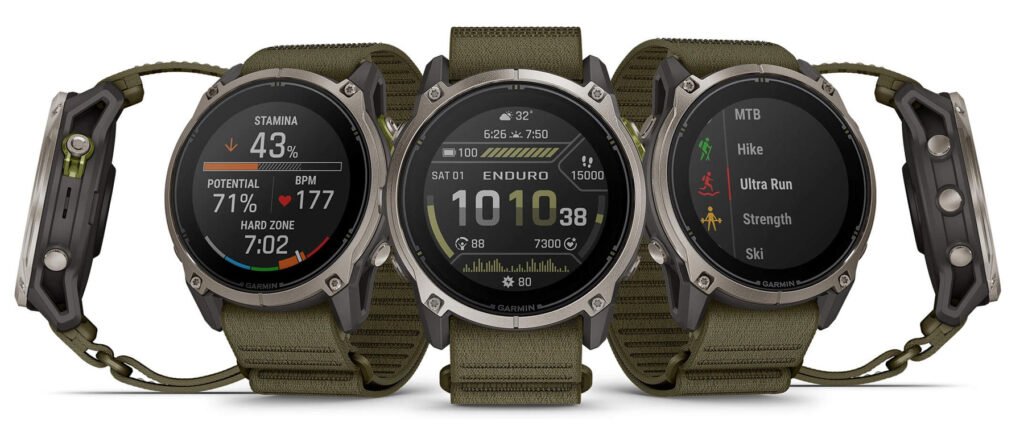 Garmin Enduro 4 visto de vários ângulos